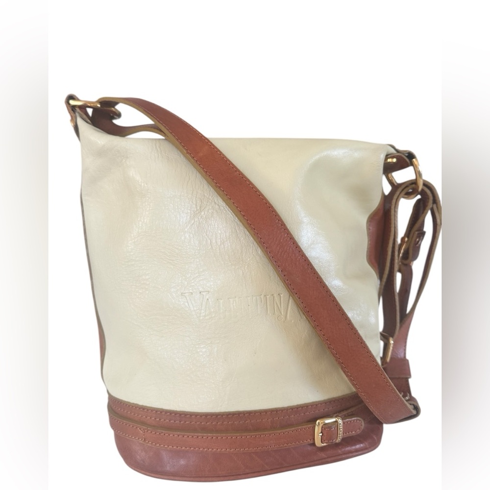 Valentina |Color light Yellow Authentic Italian Purse large dual pocket - Picture 8 of 14